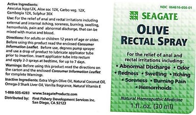 Label (Olive Rectal Spray Full Image)